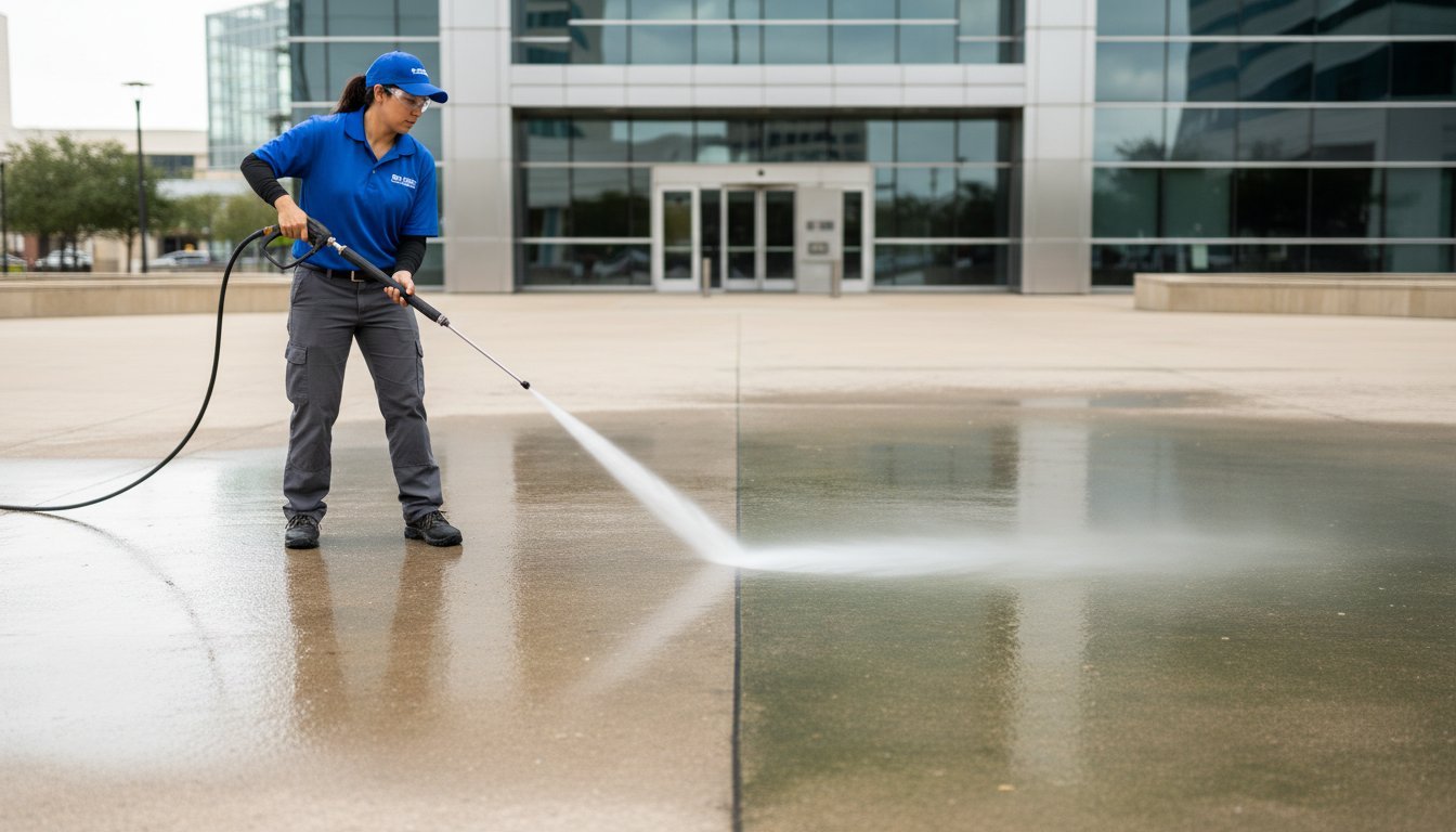 Commercial Pressure Washing in Houston: A Strategic Facility Manager’s Guide