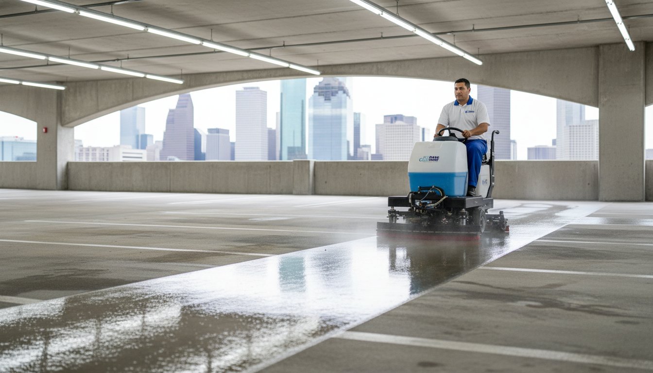 Strategic Parking Garage Cleaning in Houston: The 2026 Facility Manager’s Guide