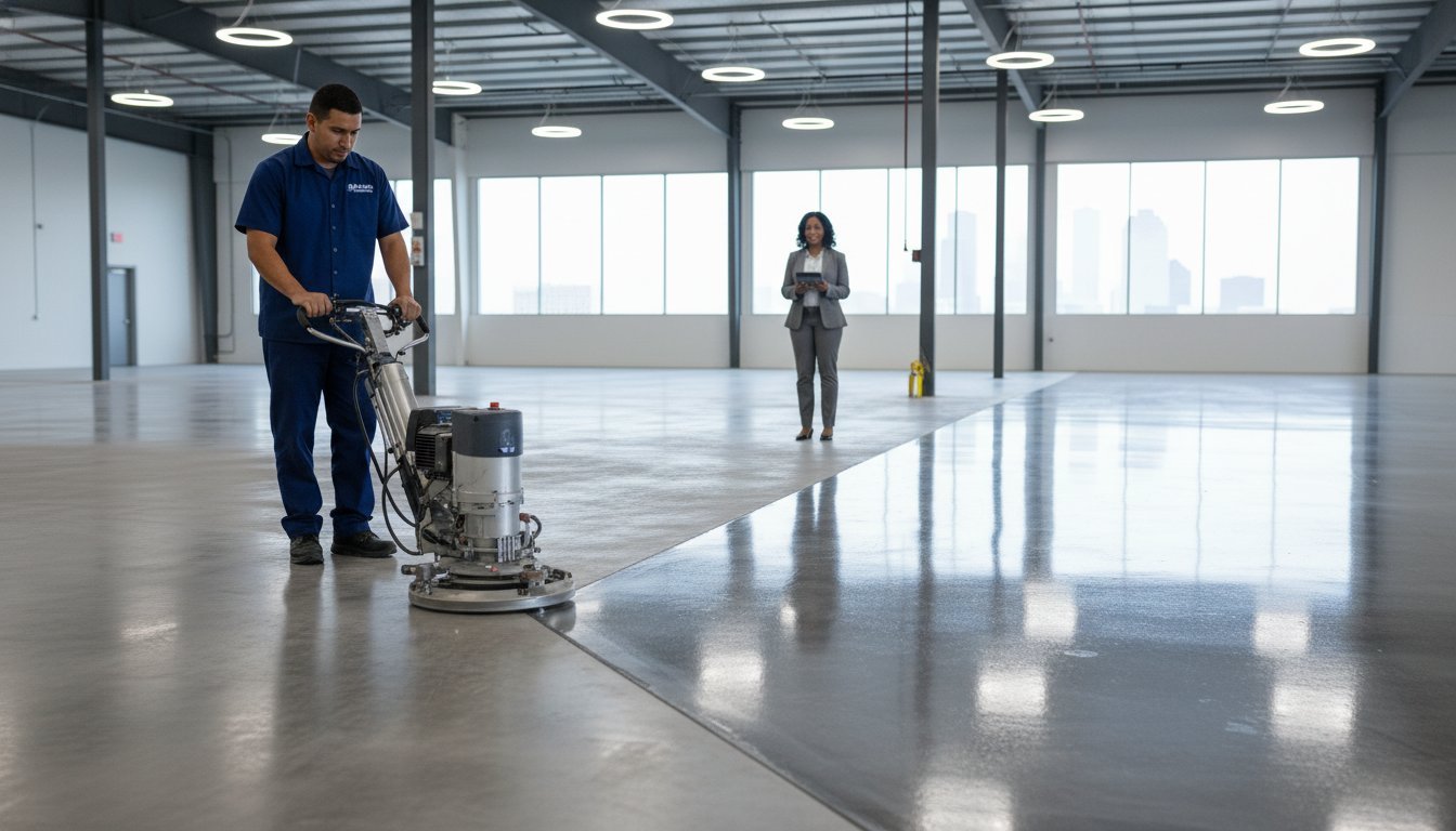 Strategic Concrete Floor Polishing in Houston, TX: A Facility Manager’s Guide