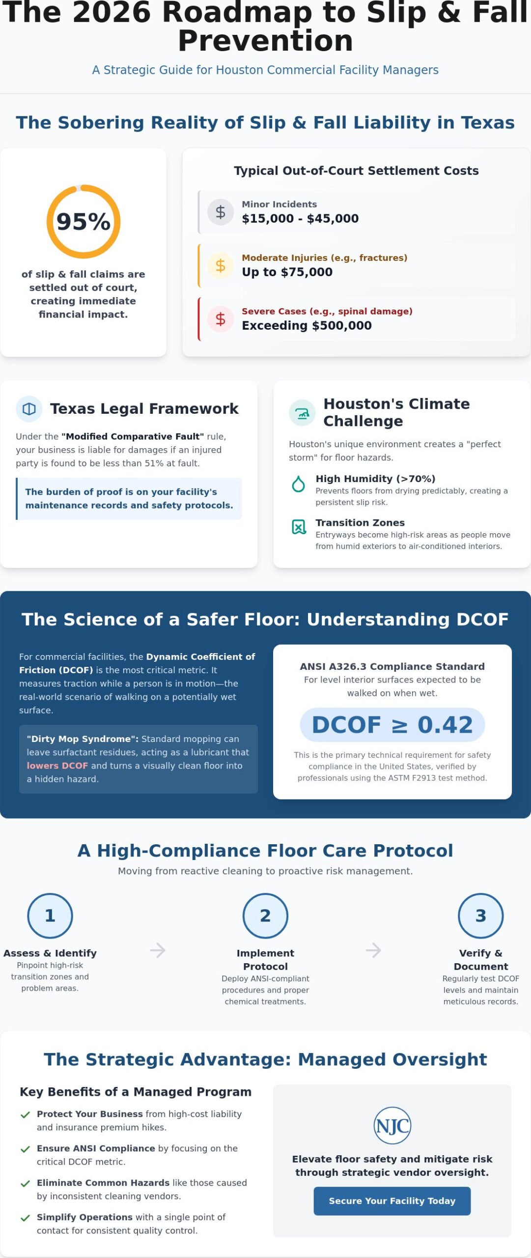 Slip and Fall Prevention Floor Care in Houston: A 2026 Strategic Guide